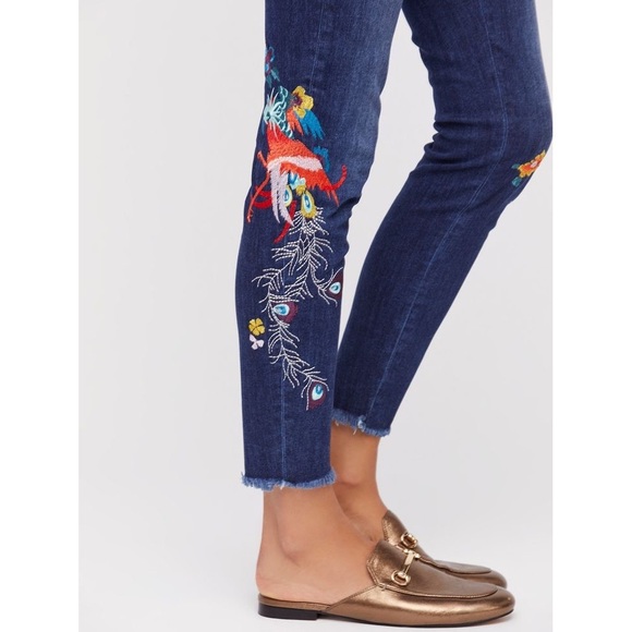 Free People Denim - Free People Embroidered Jeans